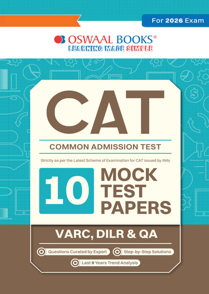 CAT (COMMON ADMISSION TEST) | 10 Mock Test Papers| For 2026 Exam