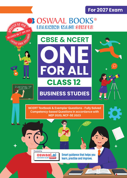 CBSE & NCERT One for All Class 12 Business Studies | Includes 2026 Papers (Delhi & Outside Delhi)- fully solved | With NCERT & Competency-based questions | For 2027 Exam | With Oswaal AI