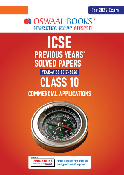 ICSE 10 Previous Years' Solved papers | Year-wise (2017-2026) |Class-10 |  Commercial Applications | For 2027 Exam | Oswaal AI