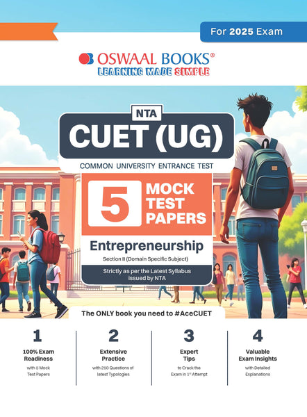 NTA CUET (UG) 5 Mock Test Papers | Section II Entrepreneurship (For 2025 Exam) | With New Syllabus & Pattern