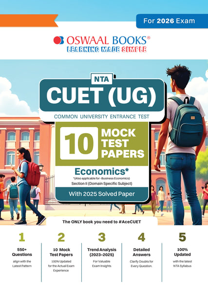 NTA CUET(UG) 10 Mock Test Papers Economics For 2026 Exam