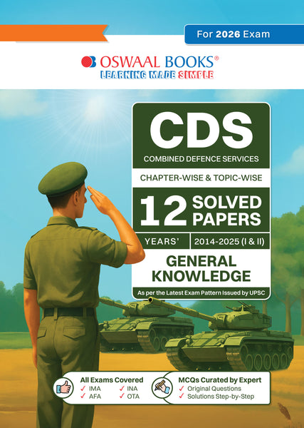 CDS Chapter-wise & Topic-wise 12 Years' Solved Papers 2014-2025 (I &II) | - General Knowledge