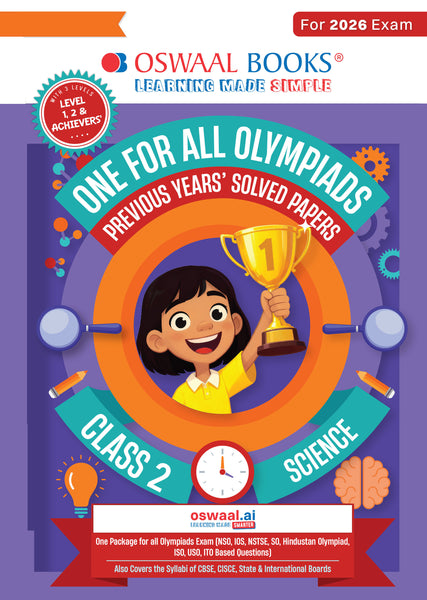One for All Olympiads Chapter-wise Previous Years' Solved Papers, Prep-Guide (with Level 1, 2 & Achievers Section) Class 2 Science For 2026 Exam