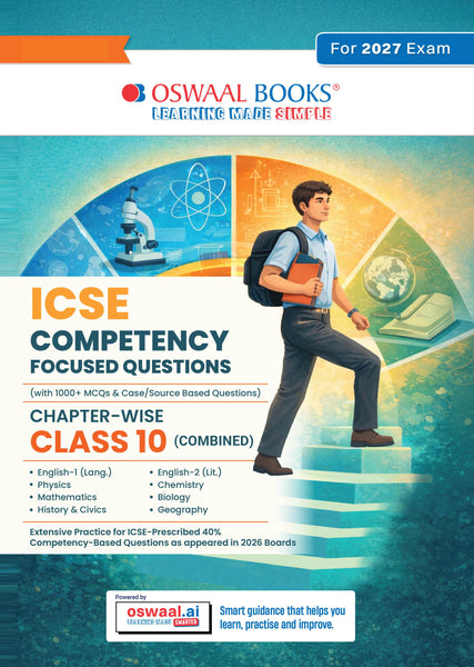 ICSE Competency Focused Questions Chapter-wise Class 10 (Physics, Chemistry, Maths, Biology, English Paper-1 & Paper-2, Geography, History & Civics) for 2027 Board Exam