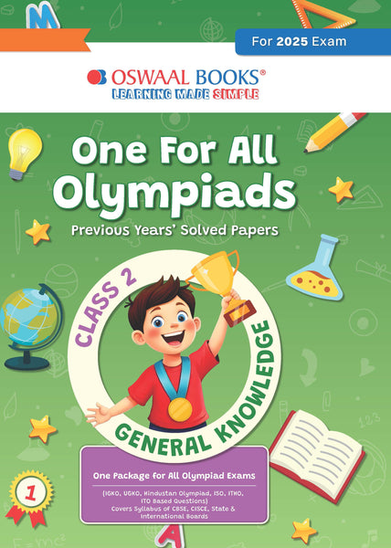 One for All Olympiads Previous Year Solved Papers Class 2 General Knowledge For 2025 Exam