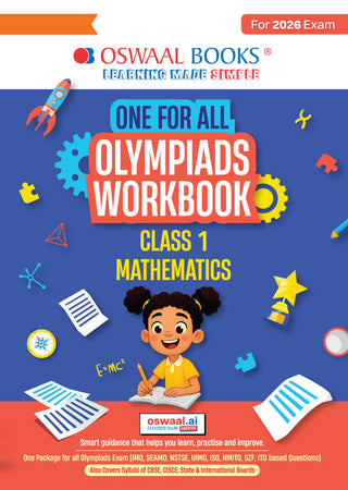 One For All Olympiads Workbook Class 1 Maths | Questions for SOF IMO & Other Olympiad Exams 2026 | With Sample Practice Papers & Oswaal.AI