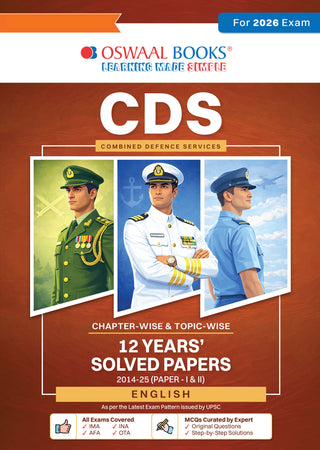 CDS (Combined Defence Services) Chapter-wise & Topic-wise 12 Years' Solved Papers 2014-2025 (I &II)  English
