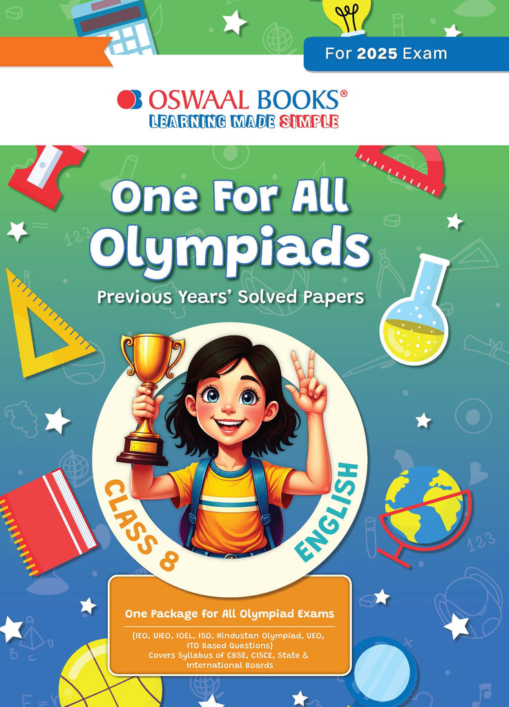 One for All Olympiads Previous Year Solved Papers Class 8 English For 2025 Exam