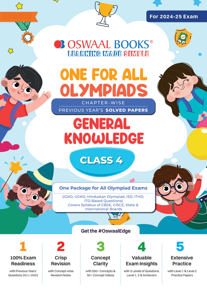 One For All Olympiad Class 4 General Knowledge | Previous Years Solved Papers | For 2024-25 Exam