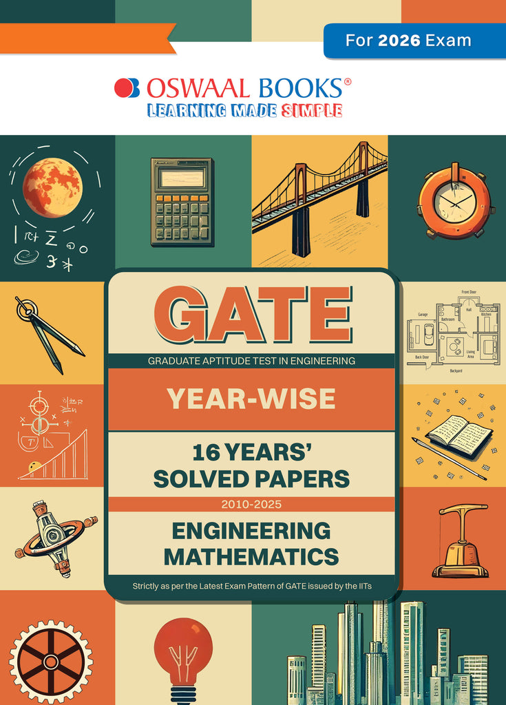 GATE | 16 Years’ | Solved Papers| Year-wise| (2010 to 2025)|Engineering Mathematics| For 2026 Exam