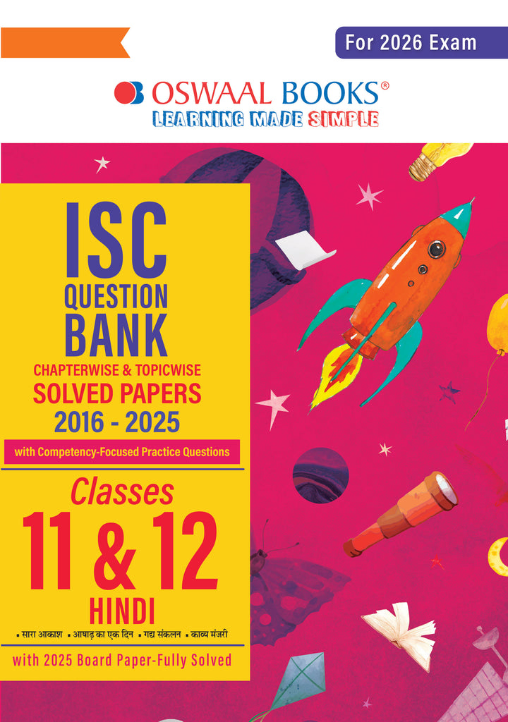 ISC Question Bank Chapterwise & Topicwise Solved Papers Classes 11 & 12 Hindi For 2026 Exam