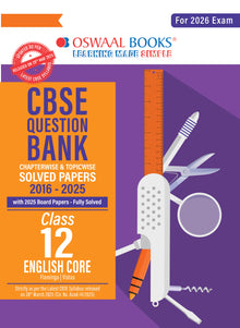 CBSE Question Bank Chapterwise and Topicwise SOLVED PAPERS Class 12 English Core For Exam 2026