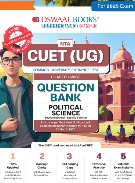 NTA CUET (UG) Chapterwise Question Bank Political Science (For 2025 Exam)