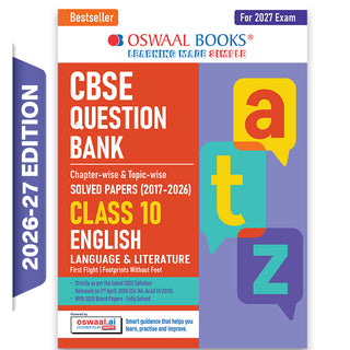CBSE Class 10 English Language & Literature Question Bank | Chapter & Topic-wise Solved Papers (2017-2026) | Based on Latest Syllabus (April 2026) | Includes 2026 Papers | For 2027 Exam