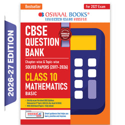 CBSE Class 10 Mathematics Basic Question Bank | Chapter & Topic-wise Solved Papers (2017-2026) | Based on Latest Syllabus (April 2026) | Includes 2026 Papers | For 2027 Exam