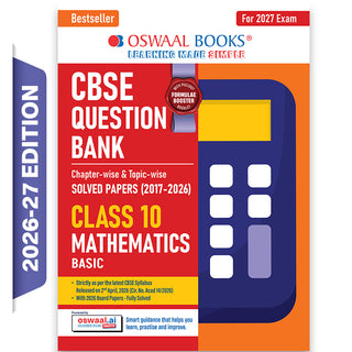 CBSE Class 10 Mathematics Basic Question Bank | Chapter & Topic-wise Solved Papers (2017-2026) | Based on Latest Syllabus (April 2026) | Includes 2026 Papers | For 2027 Exam