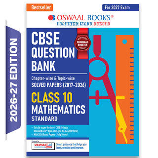CBSE Class 10 Mathematics (Standard) Question Bank | Chapter & Topic-wise Solved Papers (2017-2026) | Based on Latest Syllabus (April 2026) | Includes 2026 Papers | For 2027 Exam