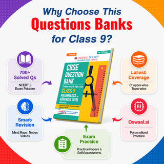 CBSE Class 9 Mathematics Advanced Level Question Bank Chapter-wise & Topic-wise | Based on NCERT | Includes Summary, Competency-Based Question, Self-Assessment & Practice Papers