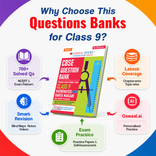 CBSE Class 9 Mathematics Part-1 Question Bank Chapter-wise & Topic-wise | Based on NCERT Textbook Ganita Manjari | Includes Summary, Competency-Based Question, Self-Assessment & Practice Papers