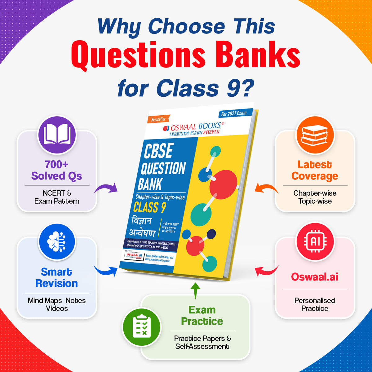 CBSE Class 9 Vigyan Anveshan Textbook and Question Bank Chapter-wise & Topic-wise (Set of 2 Books) (Latest NCERT) | Revision Notes & Exercise Questions