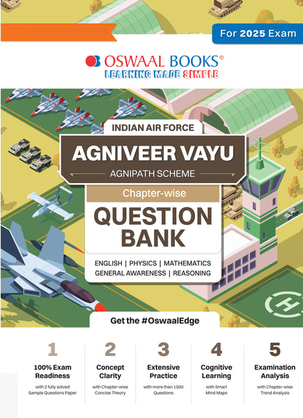 Indian Air Force | Agniveer Vayu| Agnipath Scheme | Chapter-wise Question Bank| English, Physics, Mathematics, Reasoning & General Awareness | For 2025 Exam