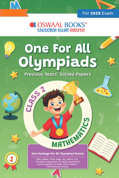 One for All Olympiads Previous Year Solved Papers Class 2 Mathematics For 2025 Exam