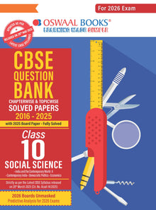 CBSE Question Bank Chapterwise and Topicwise SOLVED PAPERS Class 10 Social Science For Exam 2026