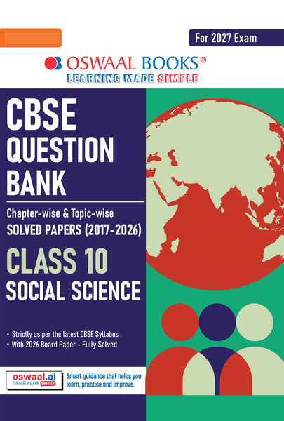 CBSE Question Bank for Class 10 Social Science| Chapter-wise and Topic-wise: Solved Papers (2017-2026) | Includes 2026 Papers- fully solved | With Mind Maps & Revision Notes For 2027 Exam