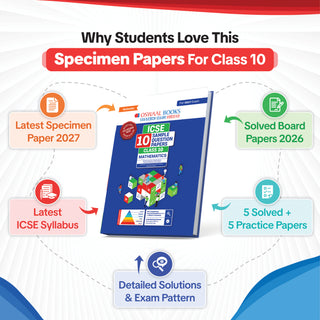 ICSE | 10 Sample Question Papers | Class 10 | Mathematics (For 2027 Exam) | Includes – Board Paper 2026 & Specimen 2027 | With On Tips Notes, Mind Maps & Oswaal AI
