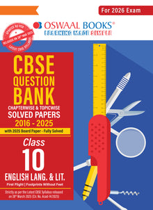 CBSE Question Bank Chapterwise and Topicwise SOLVED PAPERS Class 10 ENGLISH LANGUAGE & LITERATURE For Exam 2026