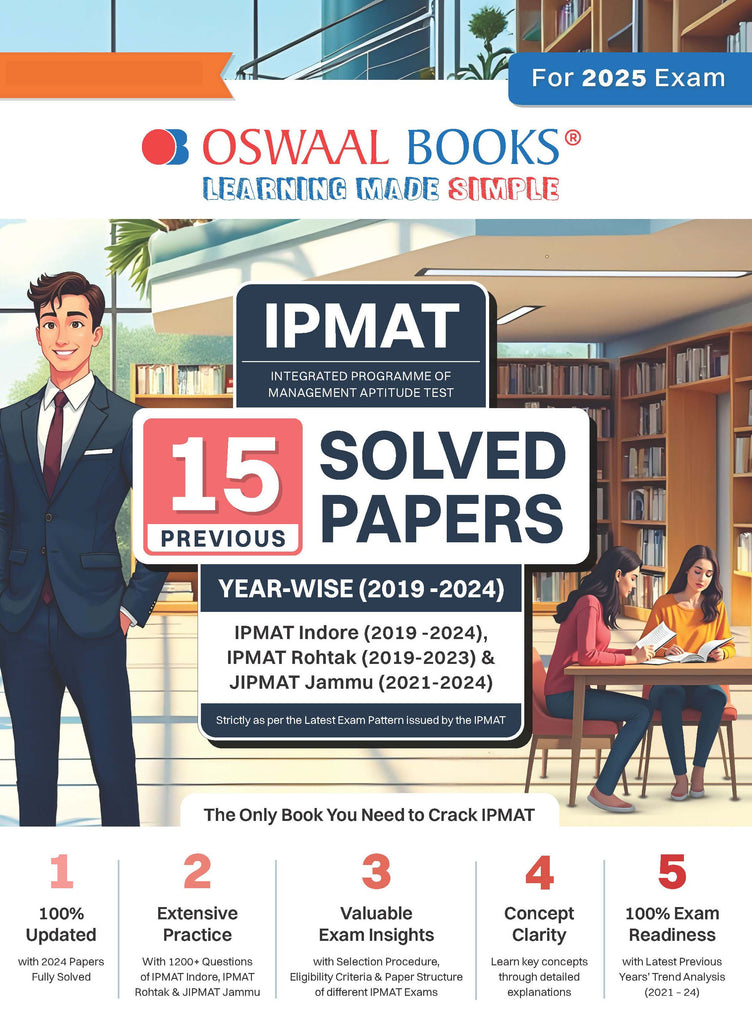 IPMAT - 15 Solved Papers Previous Years | Year-wise (2019 -2024) For IIM Indore, Rohtak & Jammu 2025 Exam