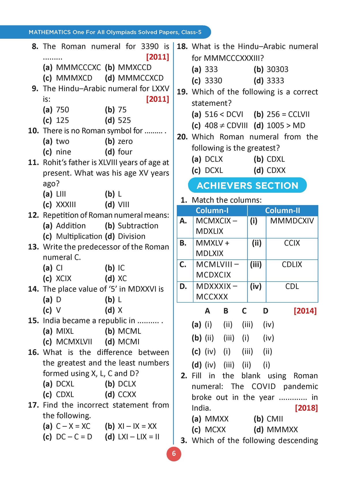 One for All Olympiads | Class 5 Maths, Science, GK | Chapter-wise Previous Years' Solved Papers | Prep-Guide With Level 1, 2 & Achievers Section (Set of 3 Books) For 2026 Exam