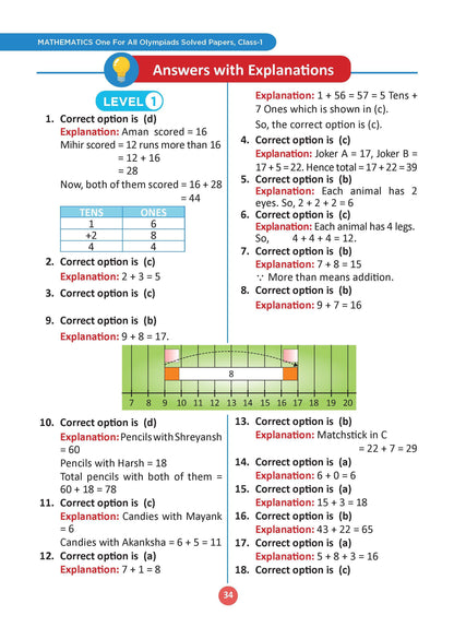 Oswaal One for All Olympiads | Class 1 Maths, Science, GK | Chapter-wise Previous Years' Solved Papers | Prep-Guide With Level 1, 2 & Achievers Section (Set of 3 Books) For 2026 Exam