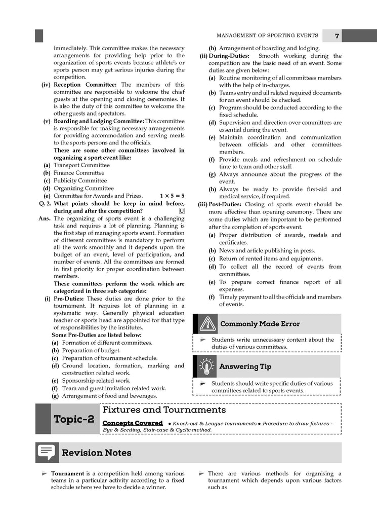 CBSE Question Bank Chapterwise and Topicwise SOLVED PAPERS Class 12 Physical Education For Exam 2026