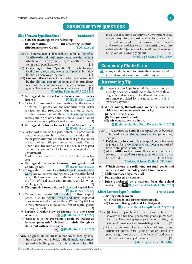 CBSE Question Bank Chapterwise and Topicwise SOLVED PAPERS Class 12 Economics For Exam 2026