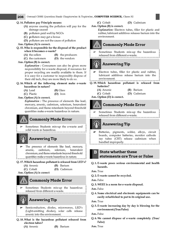 CBSE Question Bank Class 11 Computer Science For 2026 Exam