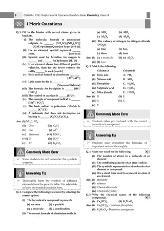 ICSE Question Bank Chemistry Class 9 For 2027 Exam | Chapter-wise & Topic-wise Revision Notes | Competency-focused Questions | Aligned with latest Syllabus & Exam Pattern