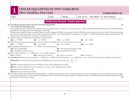 Oswaal CBSE Workbook Class 9 Mathematics Part-1, Part-2 & Advanced Level| aligned with NCERT Ganita Manjari (Set of 3 Books) | Perforated Worksheets for Practice with Competency Based questions