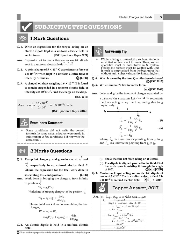 ISC Question Bank Chapter-wise Topic-wise Class 12 (Set of 5 Books) Accounts, Economics, Commerce, English Paper-1 & 2 For 2026 Board Exams