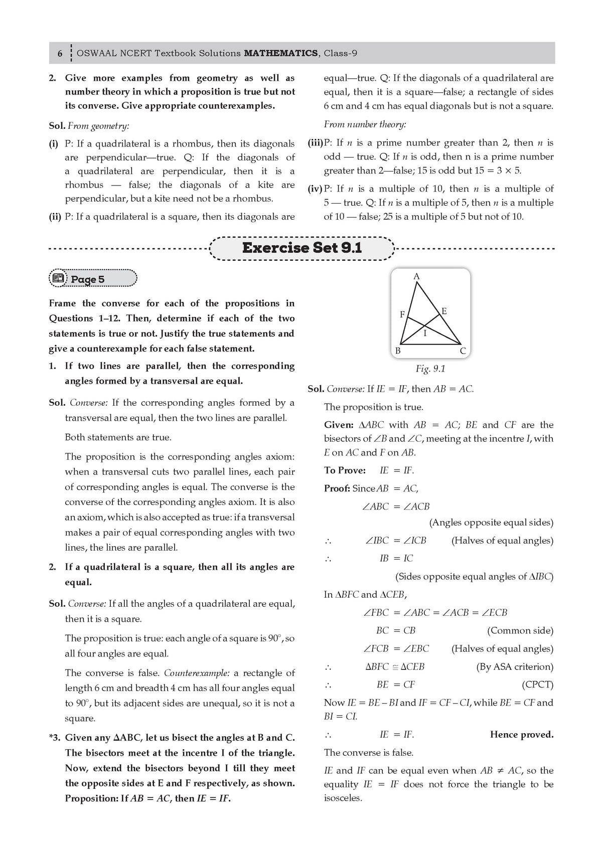 Oswaal CBSE NCERT Class 9 Textbook Solutions Mathematics Part-2 (Ganita Manjari) (Latest NCERT) | Revision Notes, Mind Maps, Solved Intext & Exercise Questions | Oswaal AI