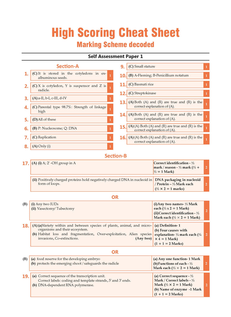 CBSE Sample Question Papers Class 12 Biology (For 2025 Exam)