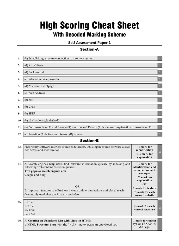 CBSE Sample Question Papers Class 10 Computer Applications Book (For 2025 Exam)