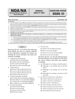 NDA/ NA 18 Previous Years’ Solved Papers| Year-wise (2017 to 2026(I)| General Ability Test (GAT) | Includes 2026 Paper – I | For Sep 2026 (II) Exam| With Oswaal AI