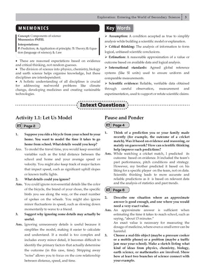 CBSE NCERT Class 9 Textbook Solutions Mathematics Part-1 (Ganita Manjari), Science (Exploration) & Social Science (Latest NCERT) Set of 3 Books | Revision Notes, Mind Maps, Solved Intext