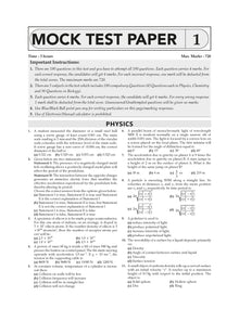 NEET (UG) 10 Mock Test Papers PHYSICS, CHEMISTRY & BIOLOGY for 2025 Exam | Based On Latest NTA Pattern (without Choices)