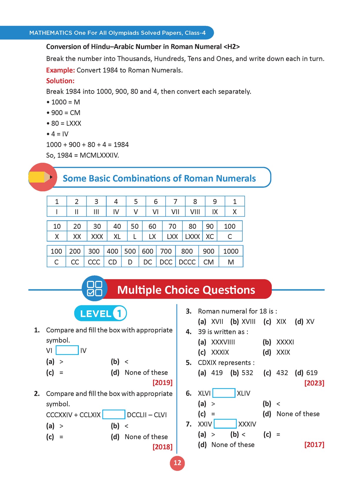 One For All Olympiad Chapter-wise Previous Years' Solved Papers, Prep-Guide Class 4 (Set of 6 Books) Maths, English, Science, Reasoning, Cyber & General Knowledge (For 2026 Exam)