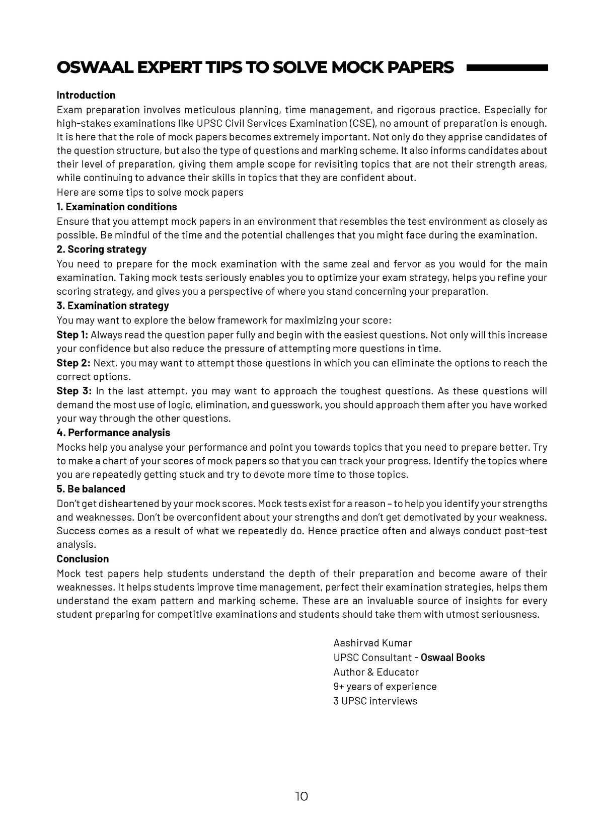 UPSC CSE Prelim 15 Mock Test Papers General Studies Paper-I - Oswaal Books