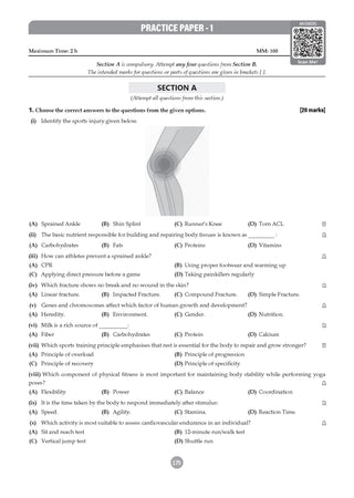 Class 10 ICSE Question Bank Physical Education (2017 – 2026) |For 2027 Exam Chapter-wise & Topic-wise with Competency Based Questions |  Includes 2026 Paper- fully solved | Self-Assessment Papers | Practice Papers