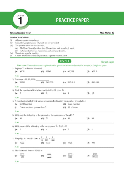 Oswaal One For All Olympiads Workbook Class 6 Maths | Questions for SOF IMO & Other Olympiad Exams 2026 | With Sample Practice Papers & Oswaal.AI