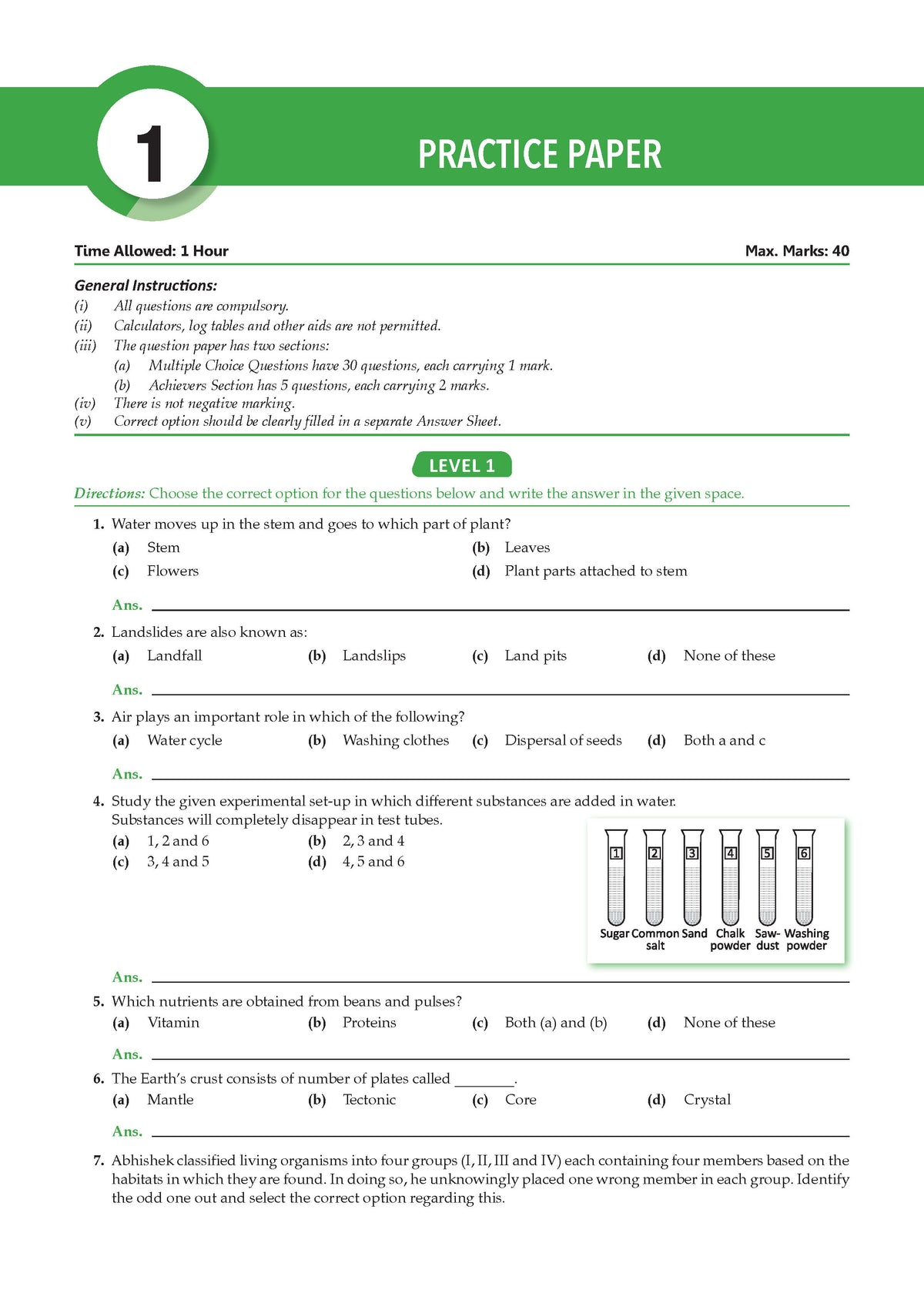 Oswaal One For All Olympiads Workbook Class 6 Science | Questions for SOF NSO & Other Olympiad Exams 2026 | With Sample Practice Papers & Oswaal.AI
